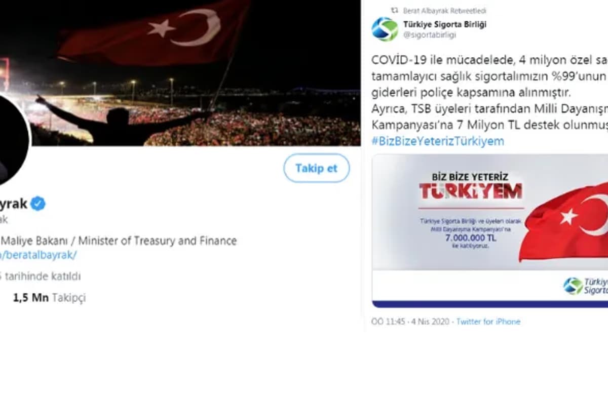 Bakan Albayrak COVID-19 ile mücadelede Türk sigorta sektörünün desteğini gündeme taşıdı