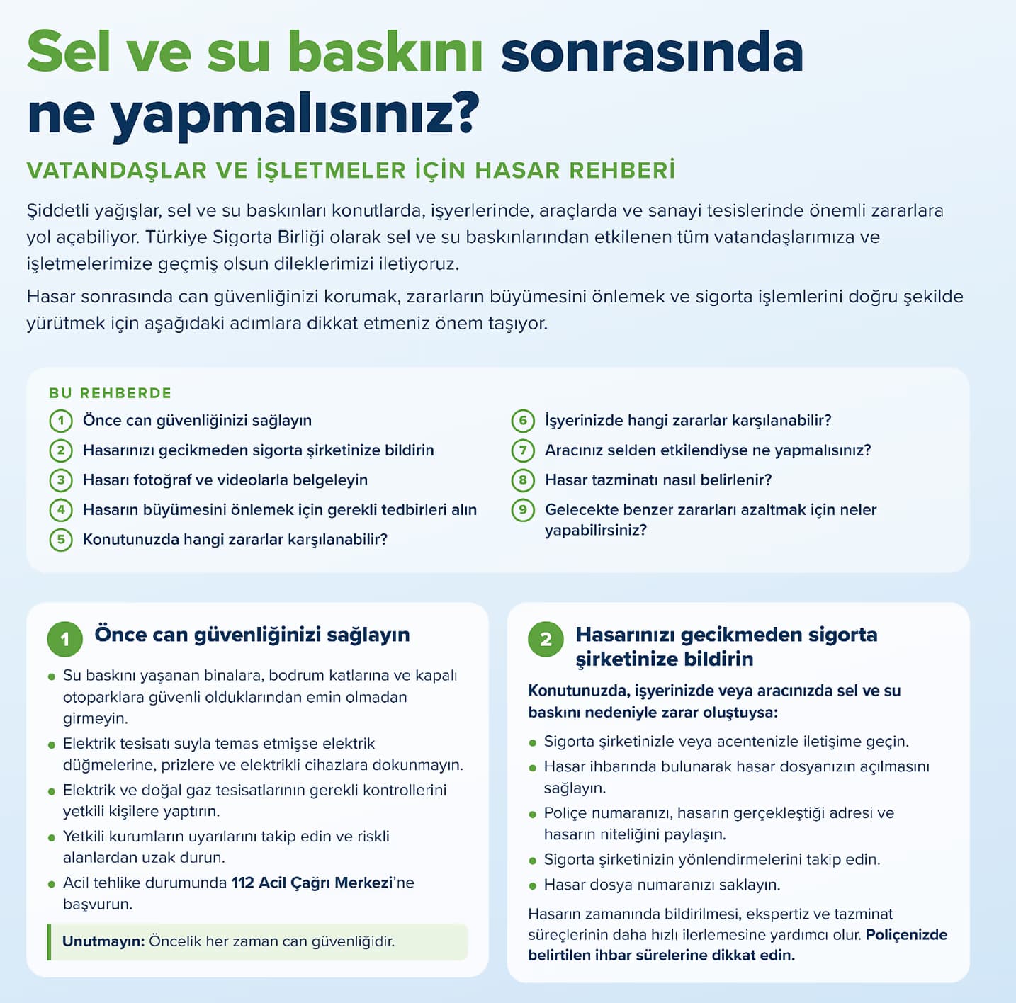 TSB’den sel ve su baskını sonrası hasar rehberi - 1