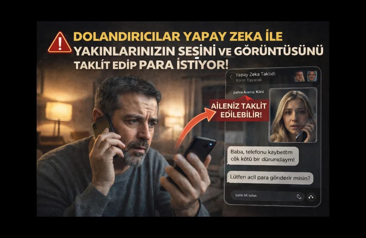 Yapay zekayla ailenizi taklit edip para istiyorlar!