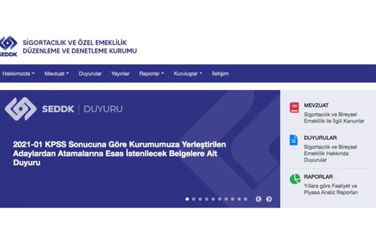 SEDDK web sitesi açıldı
