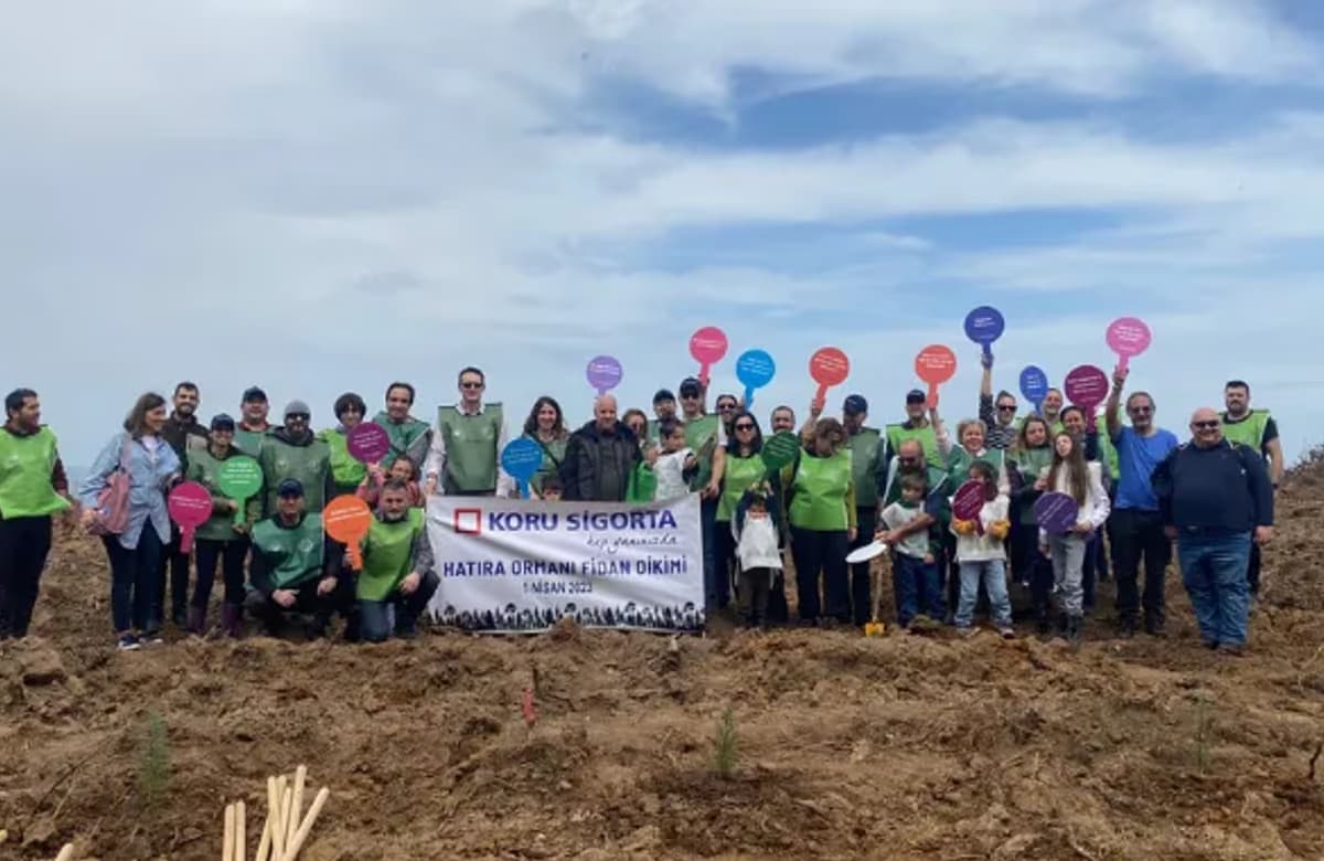Koru Sigorta Hatıra Ormanı fidanlarına can suyu verildi