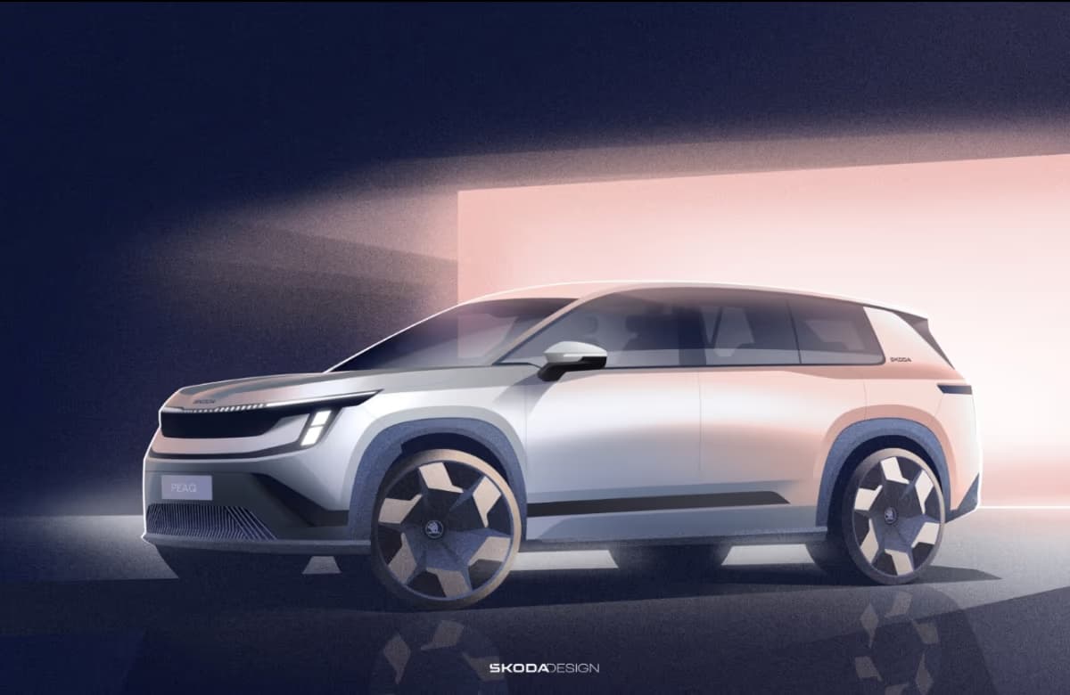 Škoda’nın Yeni Elektrikli Amiral Gemisi Peaq’in İlk Tasarım Çizimleri Paylaşıldı