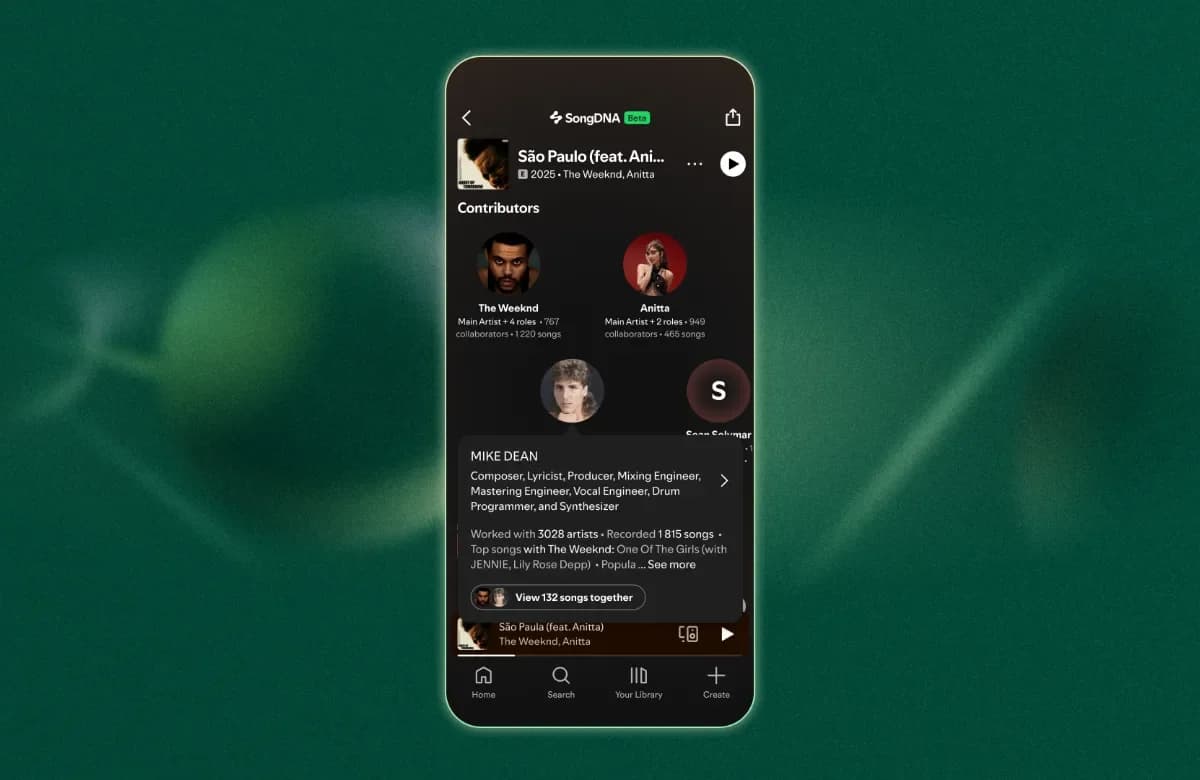 Spotify’ın yeni SongDNA özelliği ile şarkılar arasındaki sürpriz bağlantıları keşfedin