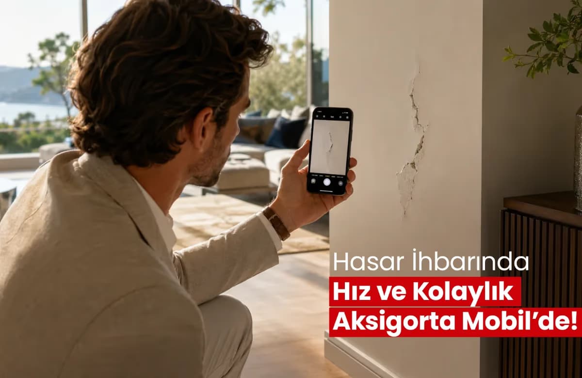 Hasar İhbarında Hız ve Kolaylık Aksigorta Mobil’de