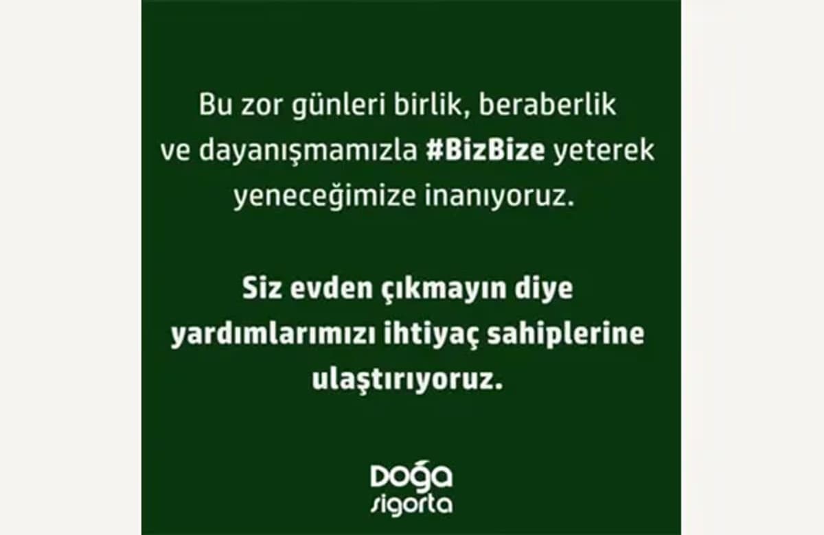 Doğa Sigorta #BizBize dedi