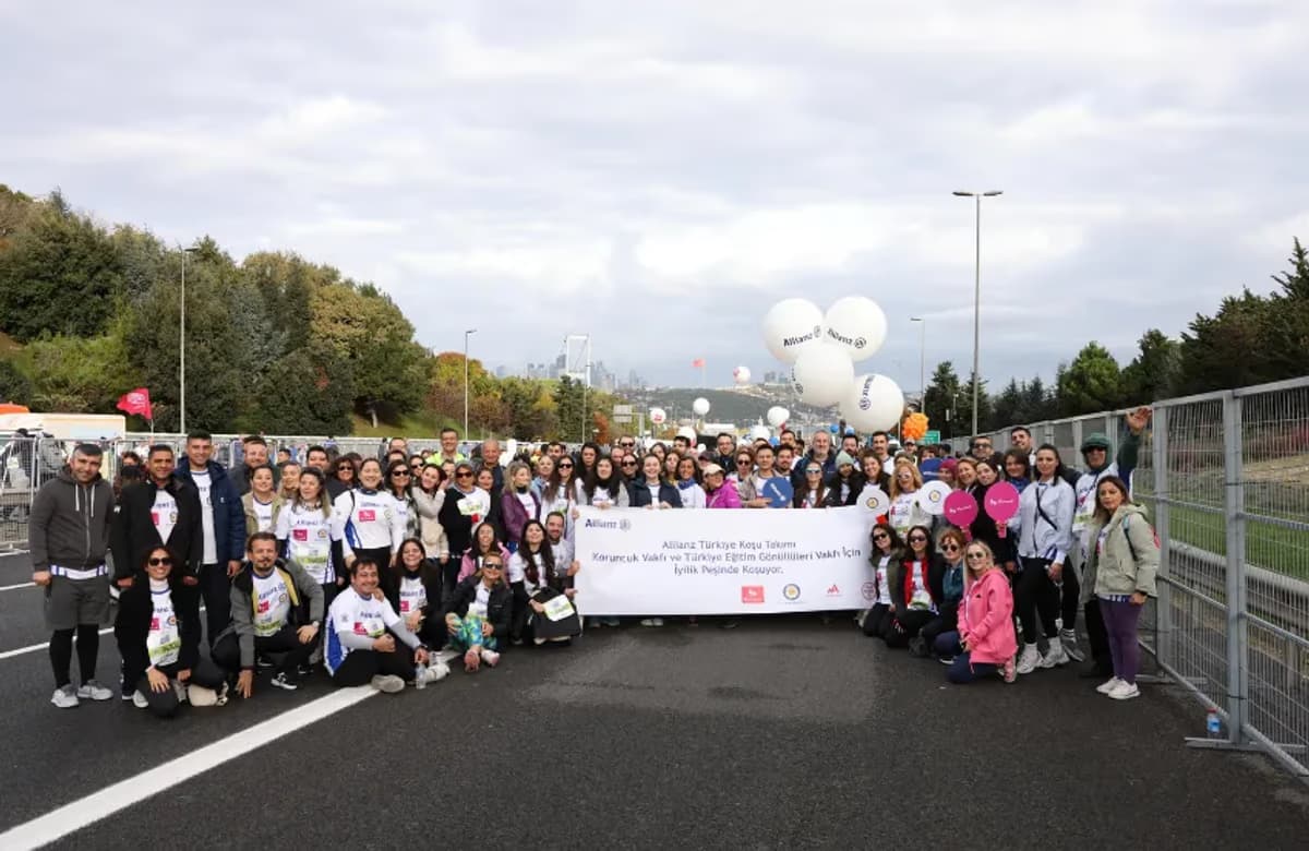 Allianz Türkiye gönüllüleri İstanbul Maratonu’nda iyilik peşinde koştu