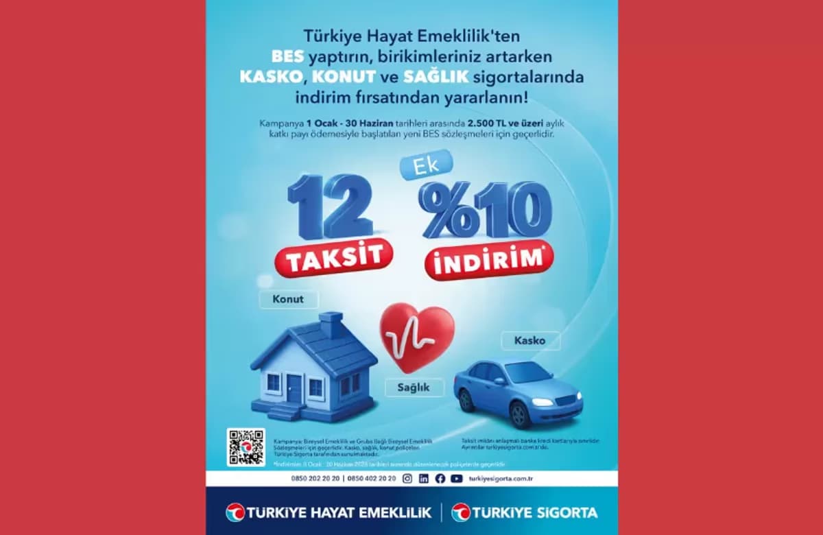 Türkiye Hayat Emeklilik’ten BES yaptıranlara özel kasko konut ve sağlık sigortalarında avantajlı kampanya