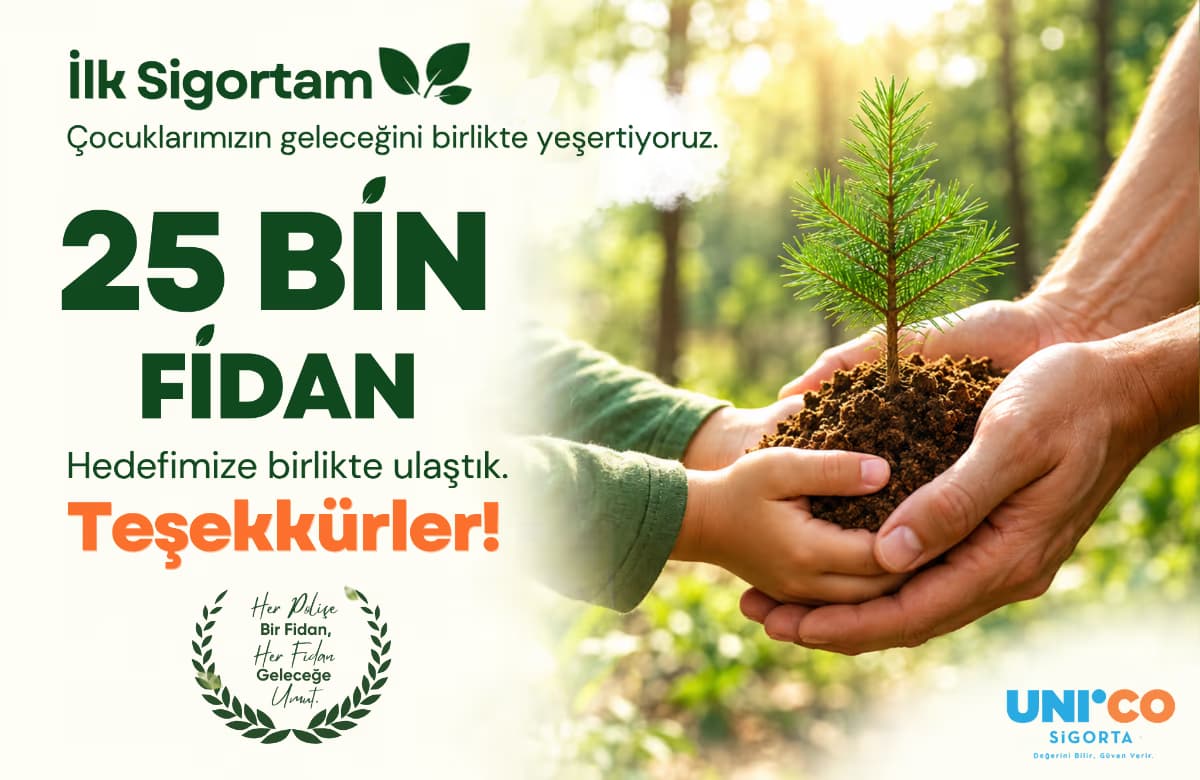 Unico Sigorta’dan Üç Yılda 65 Bin Fidan Bağışı