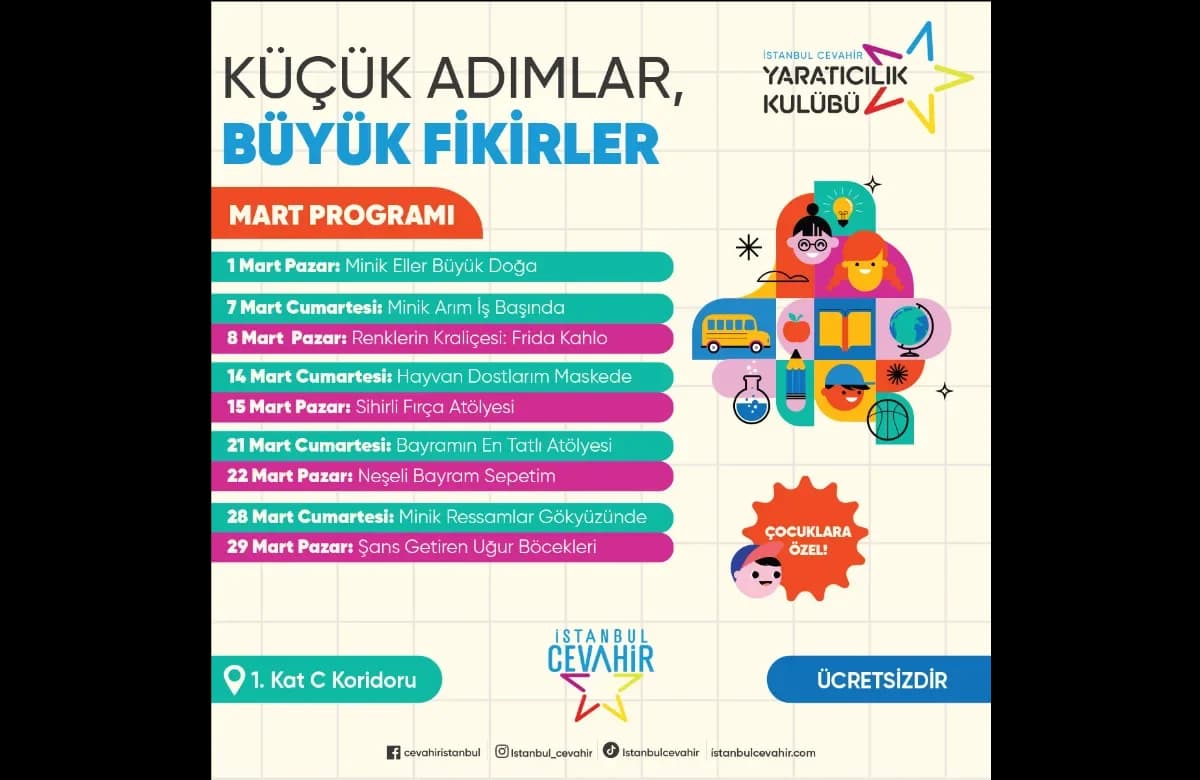Çocuklara Özel Eğlenceli Aktiviteler İstanbul Cevahir'de