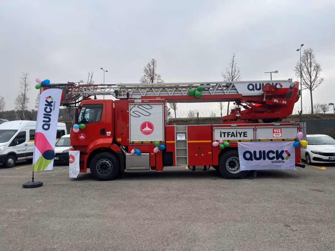 Quick Sigorta’dan Koyulhisar’a itfaiye aracı bağışı