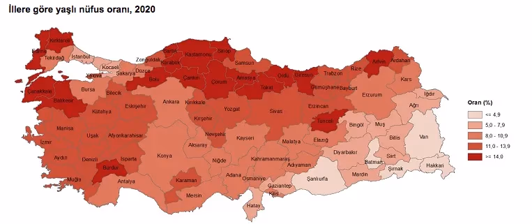 Türkiye’nin yaşlılık haritası açıklandı: Yaşlı nüfus son 5 yılda %22 arttı