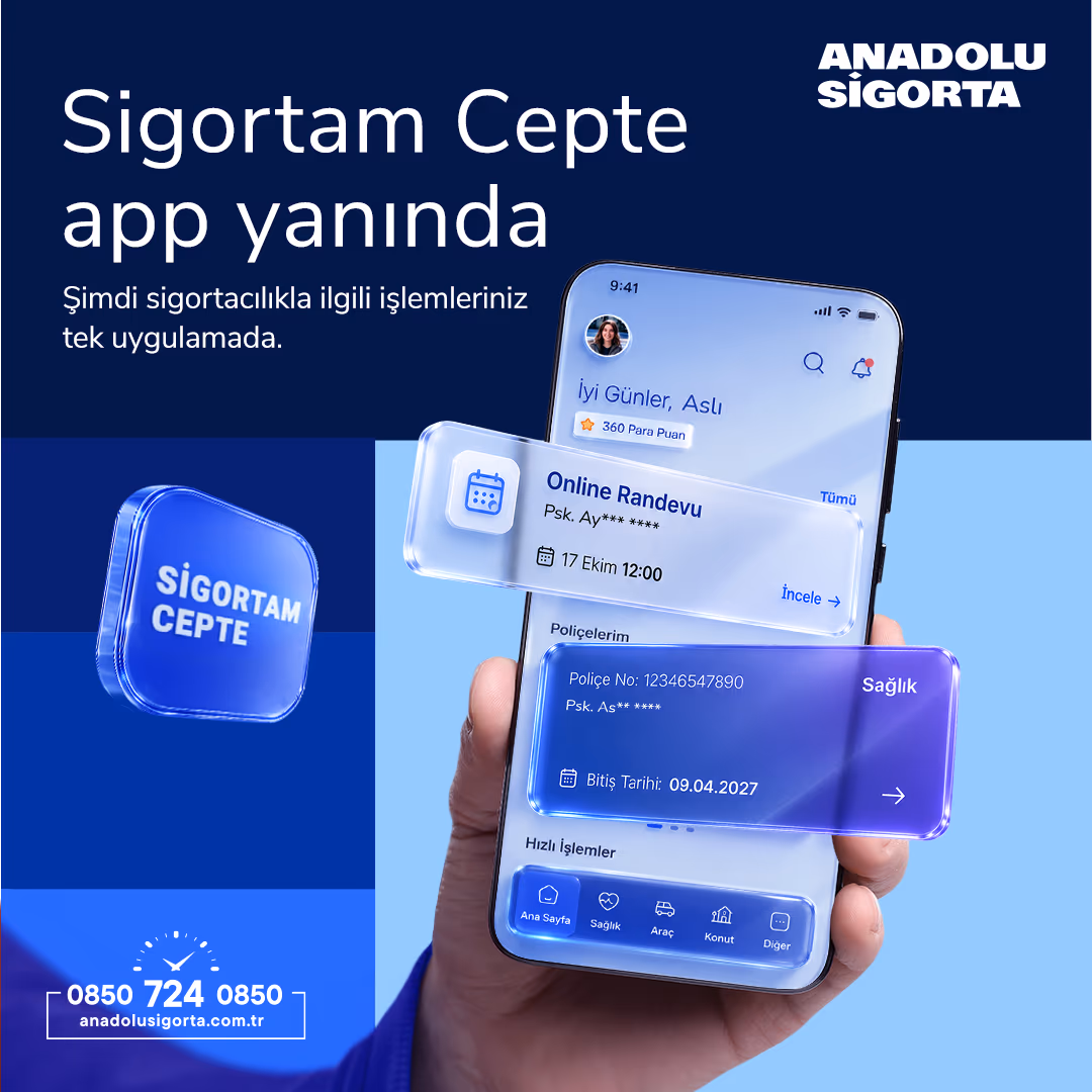 Anadolu Sigorta Mobil Uygulaması Sigortam Cepte'yi Yeniledi! - 1