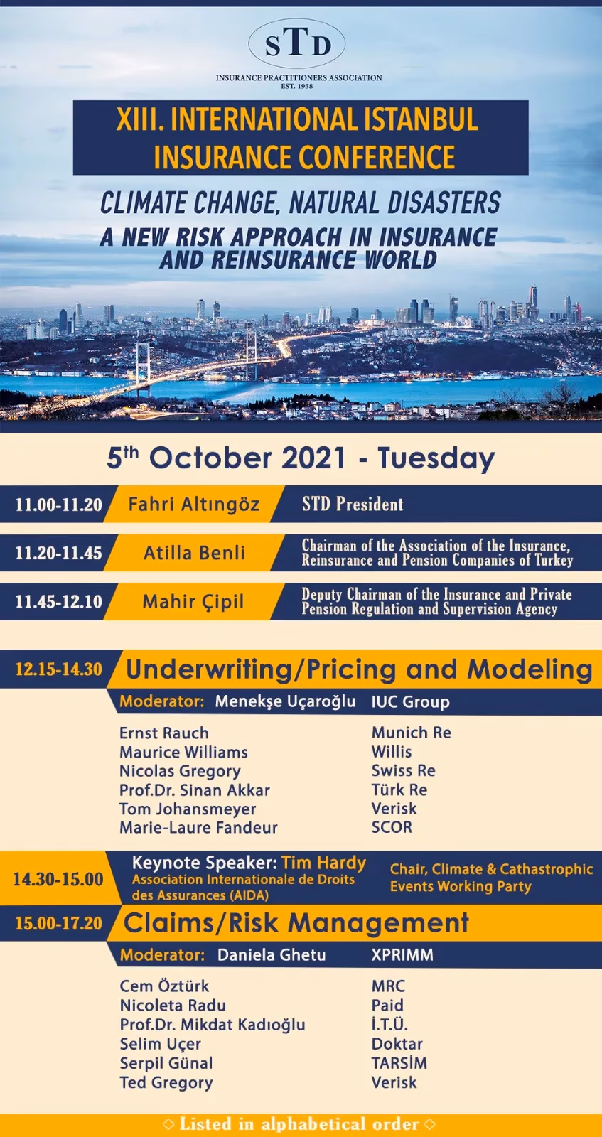 13. “Uluslararası İstanbul Sigortacılık Konferansı” 5 Ekim’de yapılacak