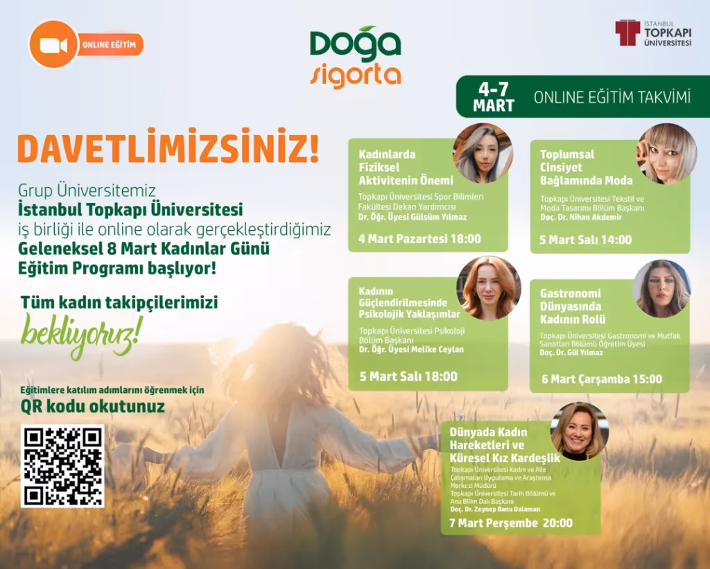 Doğa Sigorta 8 Mart Dünya Kadınlar Günü’nü online eğitimler ile kutlayacak