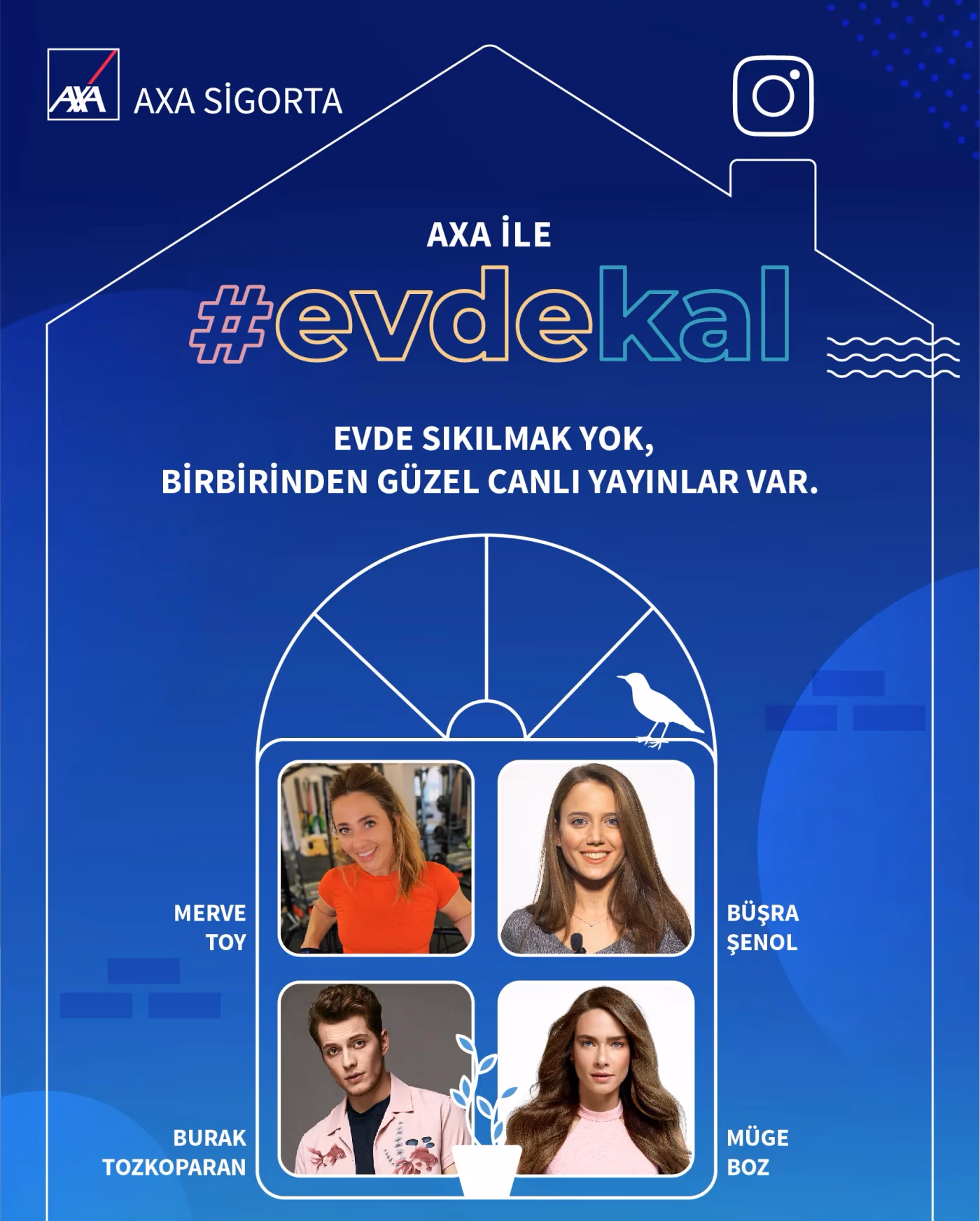 AXA Sigorta’dan “AXA ile Evde Kal” canlı yayın serisi