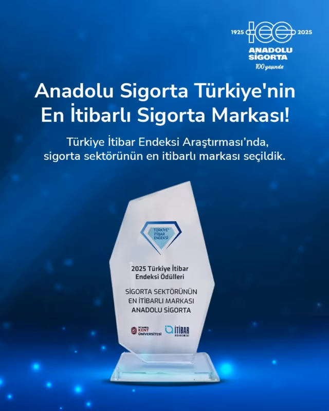 Anadolu Sigorta’ya Türkiye’nin En İtibarlı Şirketi ödülü