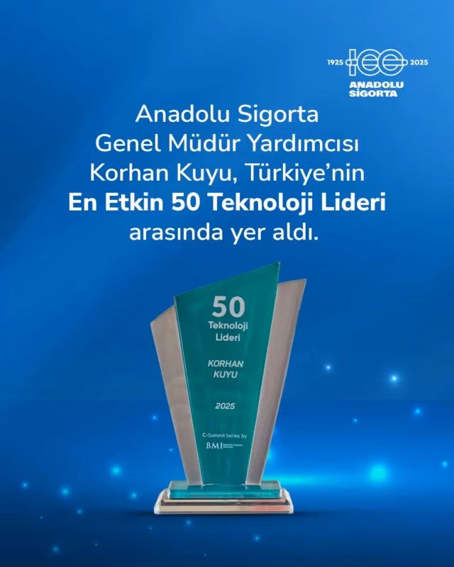 Anadolu Sigorta Genel Müdür Yardımcısı Korhan Kuyu “En Etkin 50 Teknoloji Lideri” arasında yer aldı