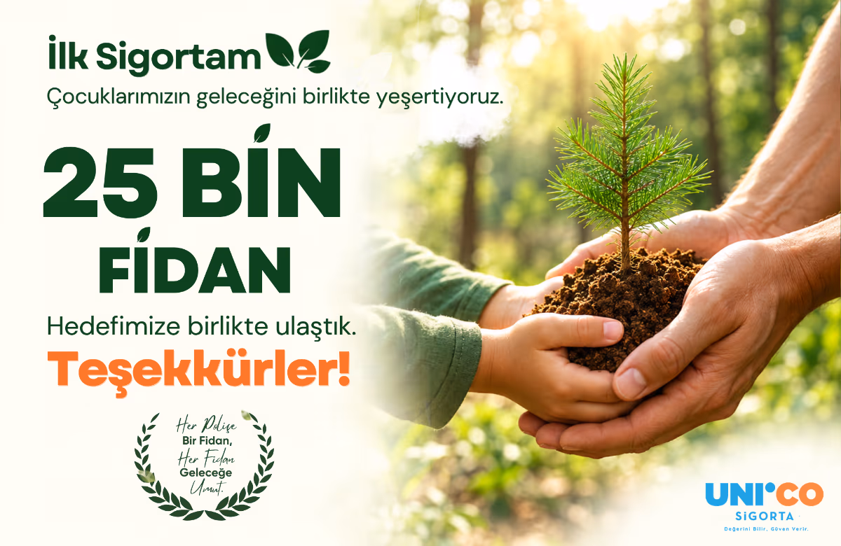 Unico Sigorta’dan Üç Yılda 65 Bin Fidan Bağışı